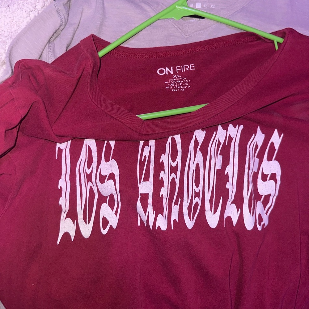 red LA long sleeve